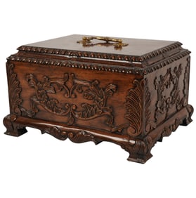 A Maitland Smith Carved Wood Table Box