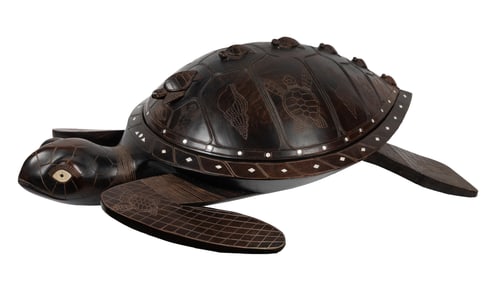 A Carved Wood Turtle