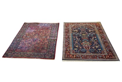 Two Persian Rugs 4'3" x 6' 3" and 4'1" x 5'10"