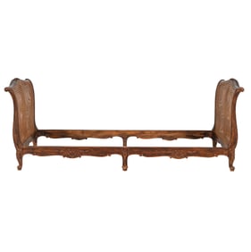 A Louis XV-Style Carved Wood Day Bed