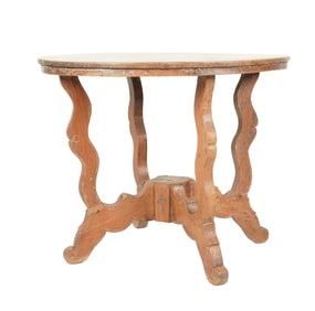 A Baroque-Style Carved Wood Occasional Table
