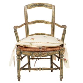 An Italian Painted Wood Armchair