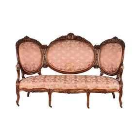 A Rococo-Revival Triple-Back Settee