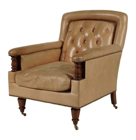 A Regency-Style Leather Armchair