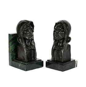 After Frederic Remington, 1861-1909, Pair of Bookends