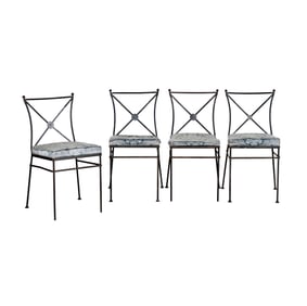 A Sert of Four Vintage Iron Garden Chairs