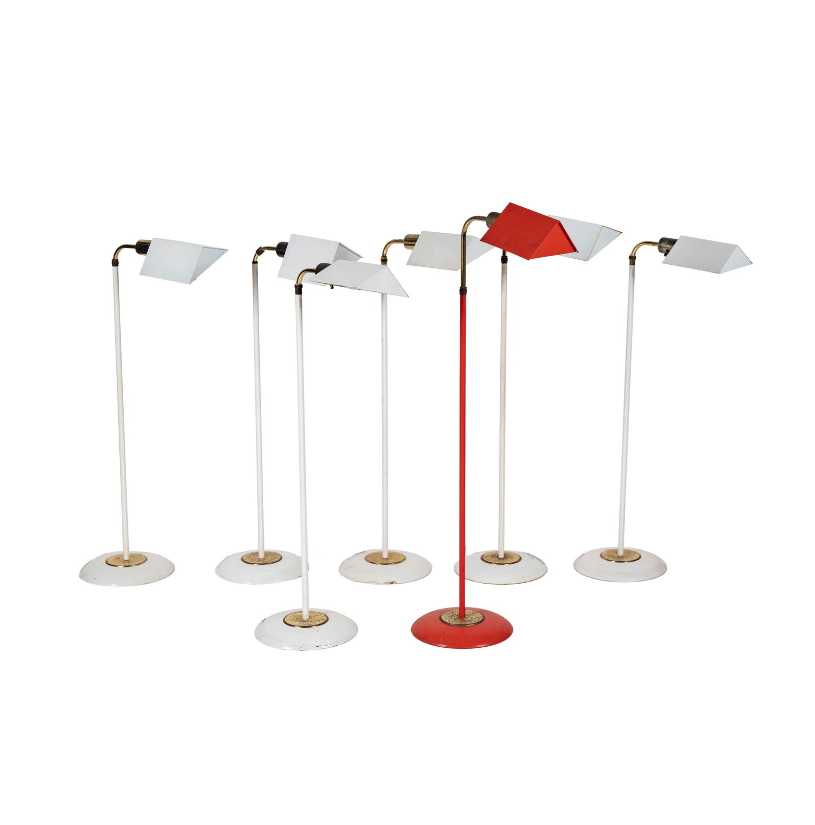 A Group of Mid-Century Brass Bridge Lamps (1 of 12)