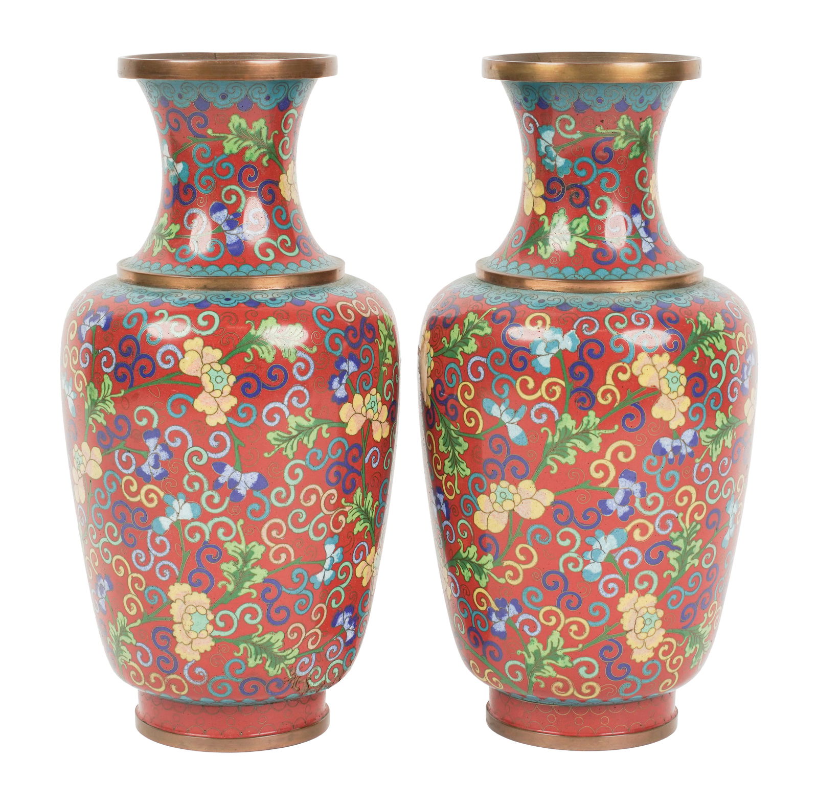 A Pair of Chinese Cloisonne Vases (1 of 10)