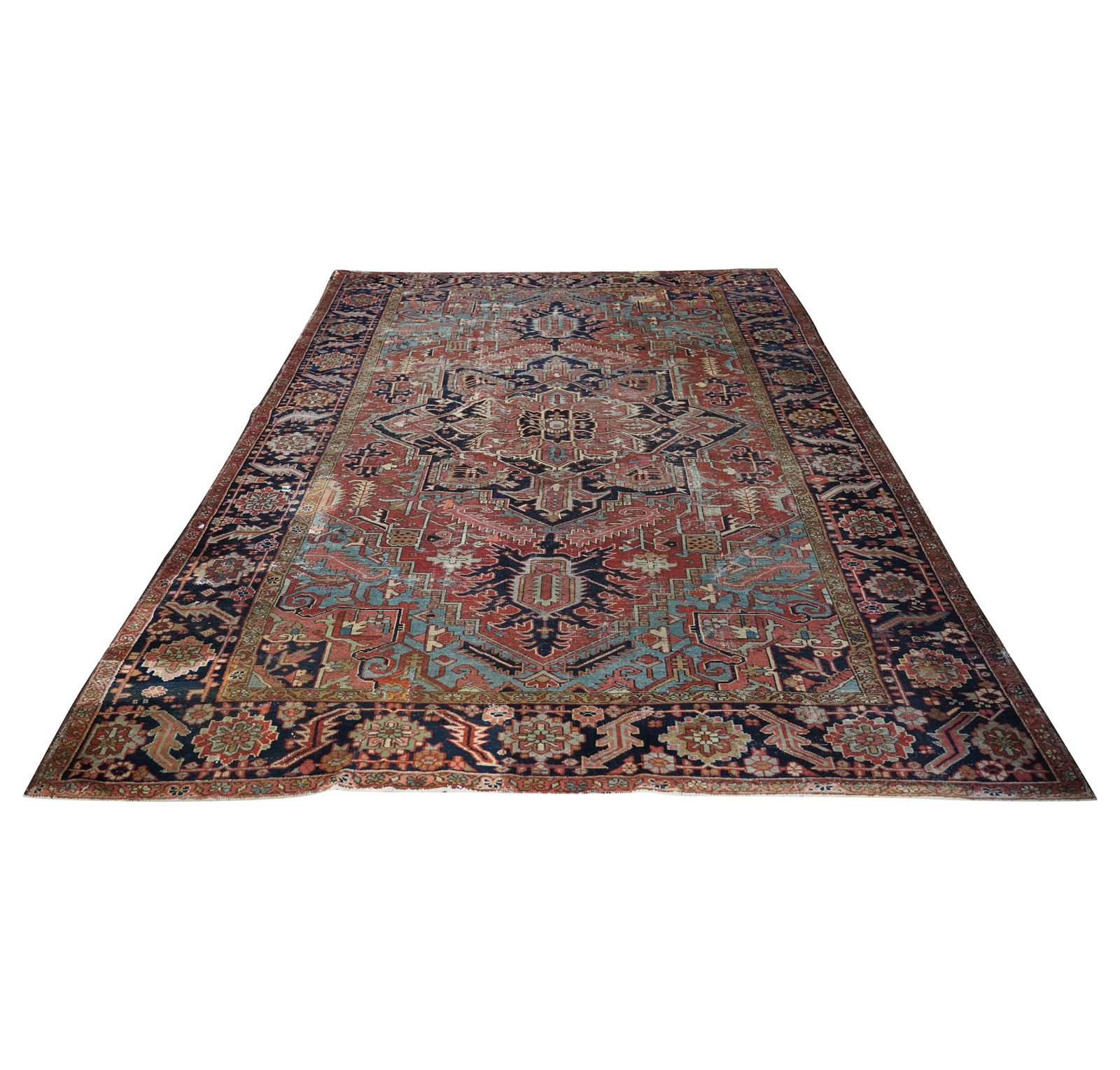 A Heriz Rug 8'7" x 12'5": wool on cotton 8'7" x 12'5"