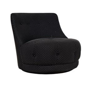 A Modernist Upholstered Swivel Slipper Chair