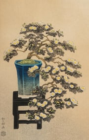Nisaburo Ito, Japanese 1910-1988, Potted Chrysanthemum