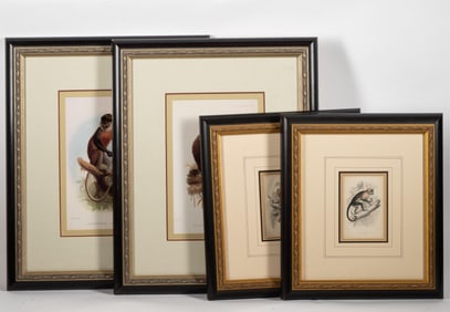 A Group of Four Monkey Prints