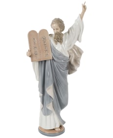 A Lladro Porcelain Figure of Moses