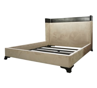 A Holly Hunt King-Size Upholstered Bed