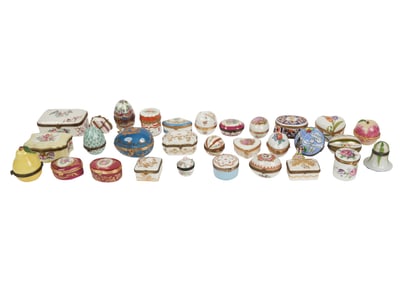 30 Assorted Limgoes Porcelain Pill Boxes