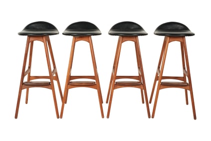 A Set of Four Erik Buch Model 61 Barstools