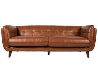 A Contemporary Brown Leather Sofa