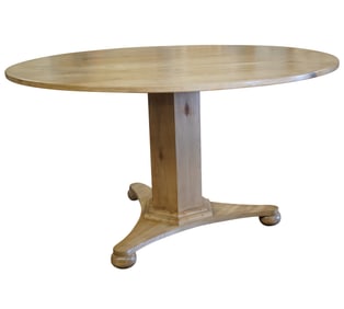 A Regency-style Oak Pedestal Breakfast Table