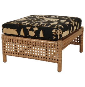 A McGuire Thebes Upholstered Stool