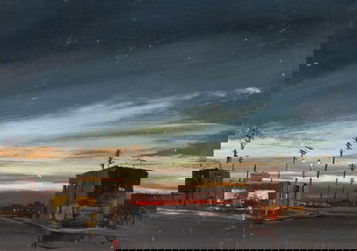 Edgar O. Kiechle, 1911-1960, Sunset City Scene