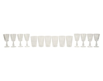 A Set of Waterford "Kenmare" Crystal Drinkware