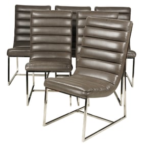 A Set of Six Modernist Side Chairs