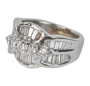 14 Karat White Gold Diamond Ring