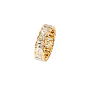 18 Karat Yellow Gold and Diamond Eternity Band