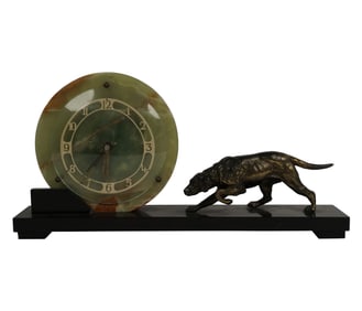An Art Deco Figural Mantel Clock