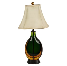 A Flavio Poli Seguso Molded Glass Table Lamp