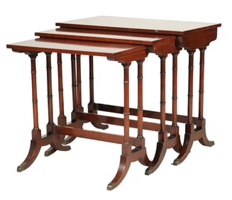 A Regency-Style Mahogany Nesting Table