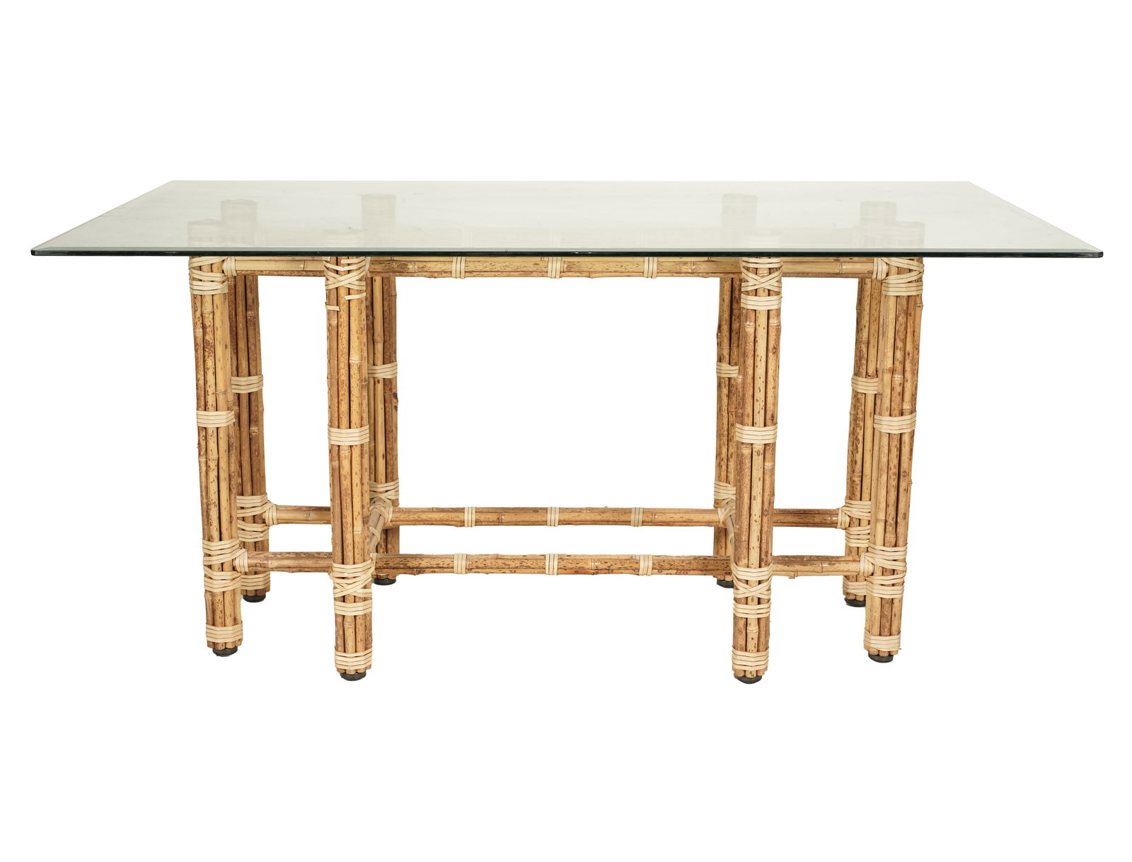 A McGuire Rattan Dining Table (1 of 10)