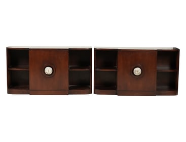 A Pair of James Mont-style Cabinets