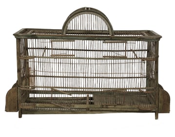 Rose Tarlow Melrose House-Curated Antique Painted Wood Birdcage