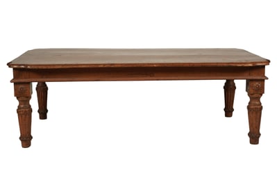 Louis XVI-Style Carved Wood Coffee Table