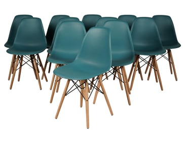 A Set of Ten Eames-Style Side Chairs