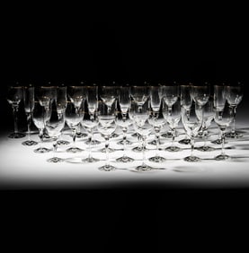 A Set of Lenox Gilt Rim Stemware