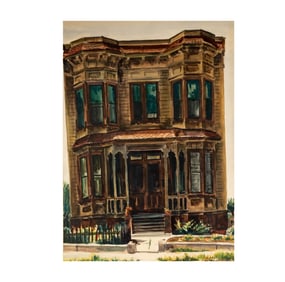 Paul Wildhaber, 1874-1948, House on Bunker Hill, Los Angeles