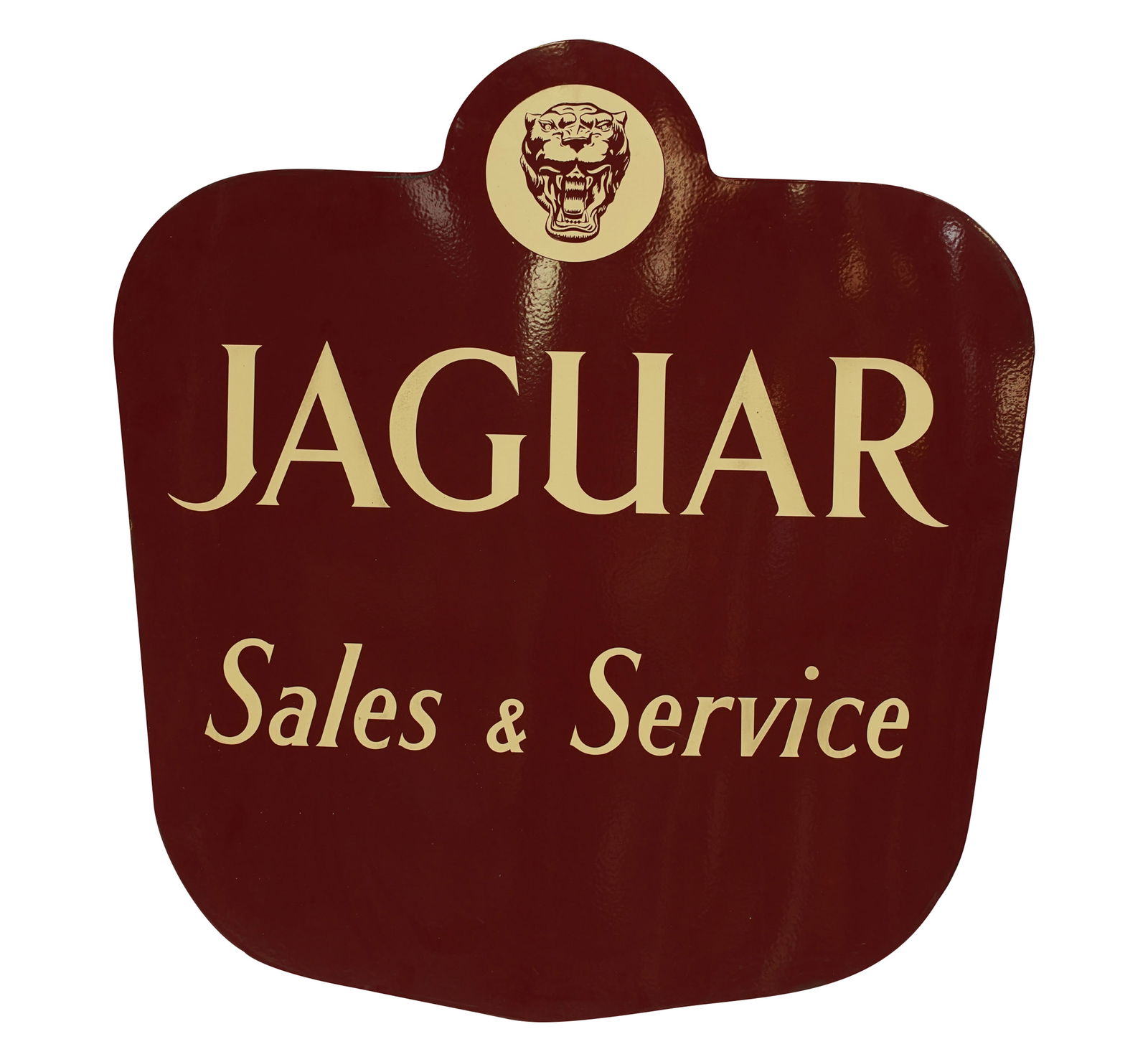 A Vintage Jaguar Sales and Service Porcelain Sign (1 of 6)