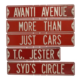 Five Vintage Road Signs