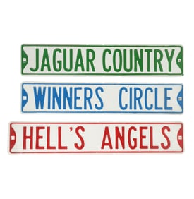Three Vintage Road Signs