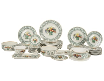A Villeroy and Boch "Basket" Porcelain Dinnerware