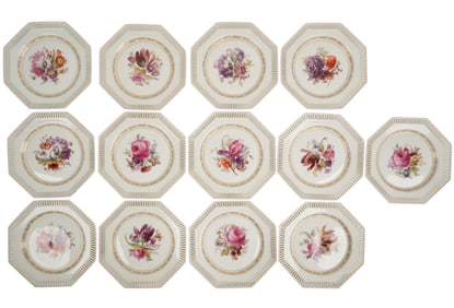 A Set of Berlin / KPM Porcelain Fruit Plates