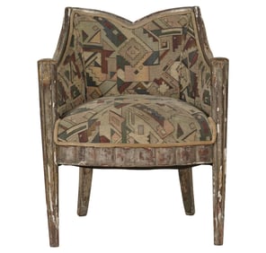 An Art Deco Silvered Wood Armchair