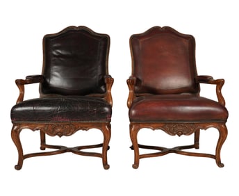 A Pair of Hendrix Allardyce French Provincial-Style Fauteuils