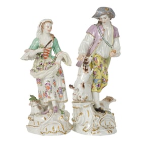 Two Meissen Porcelain Figures