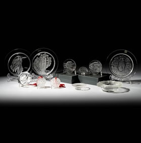 A Group of Lalique Crystal Table Articles