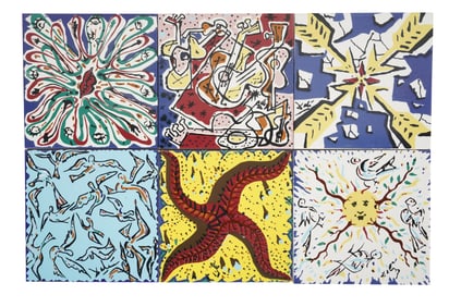 After Salvador Dali: Six Ceramic Tiles from La Suite Catalane