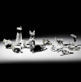 A Group of Designer Crystal Animal Figures