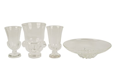 Four Steuben Glass Table Garnitures